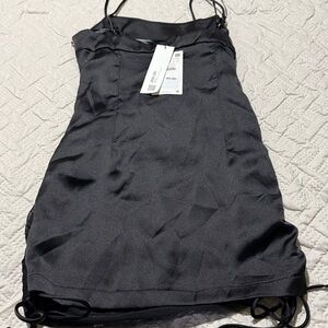 Zara Black Satin Dress